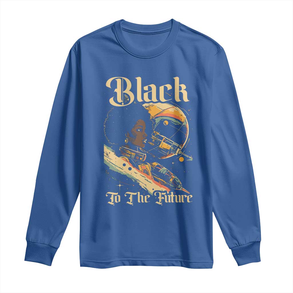 African American Afrofuturism Long Sleeve Shirt Black To The Future