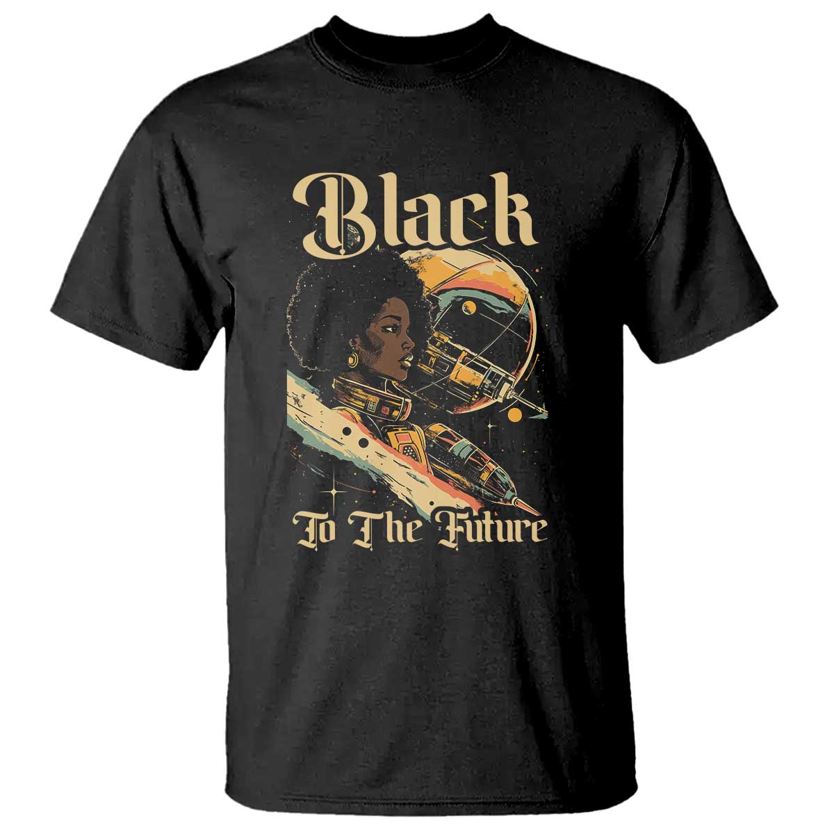 African American Afrofuturism T Shirt Black To The Future