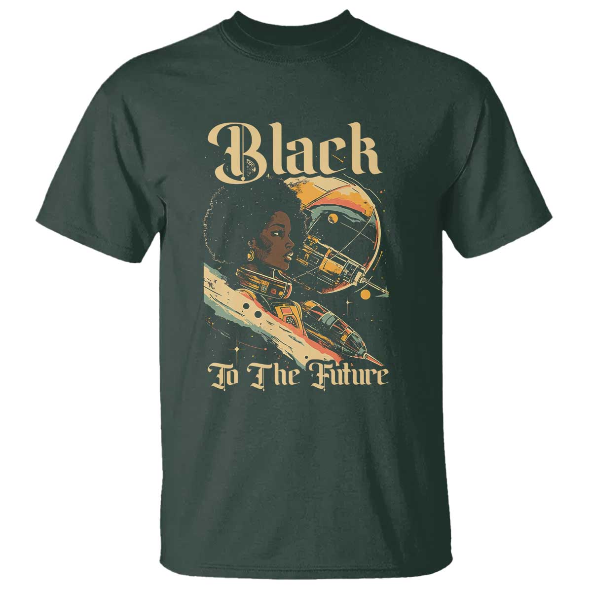 African American Afrofuturism T Shirt Black To The Future