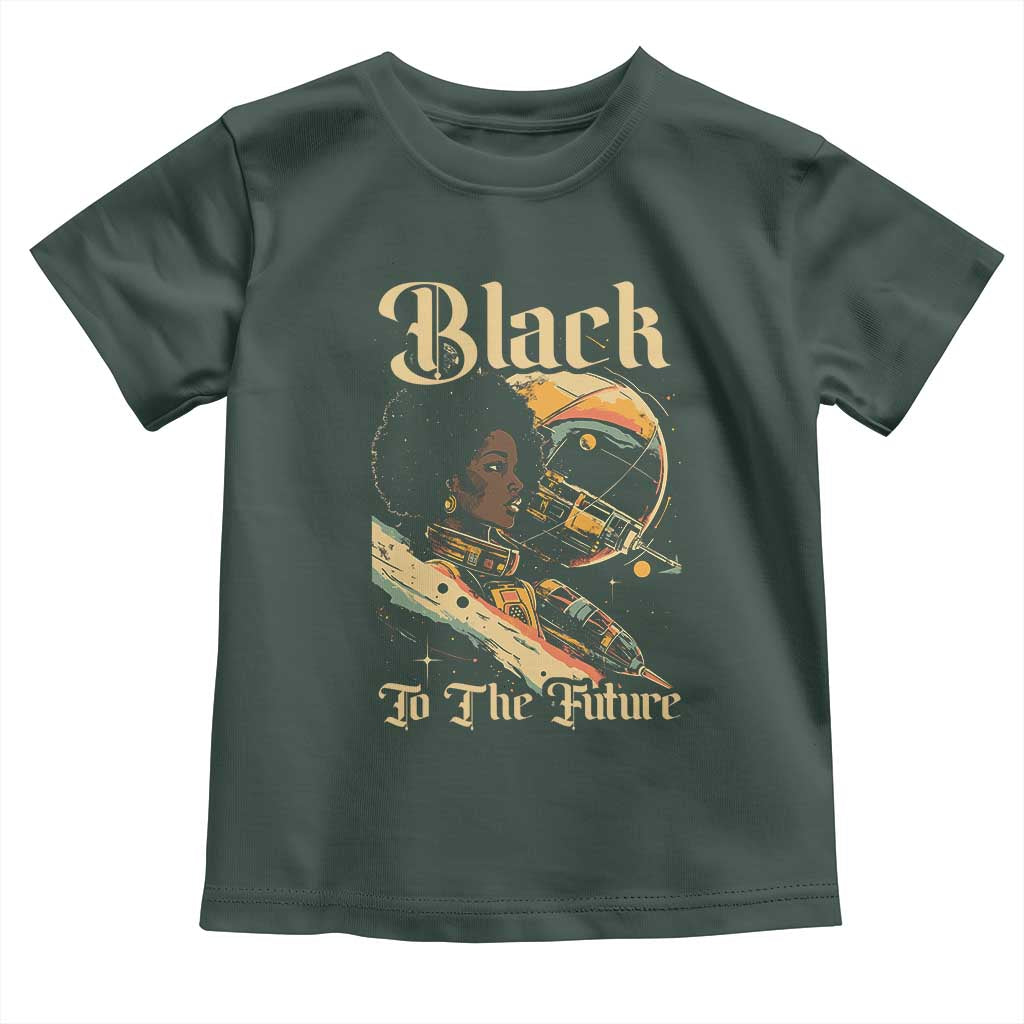 African American Afrofuturism Toddler T Shirt Black To The Future