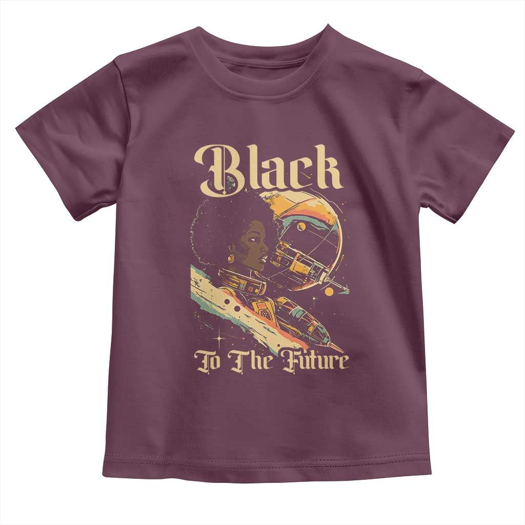 African American Afrofuturism Toddler T Shirt Black To The Future