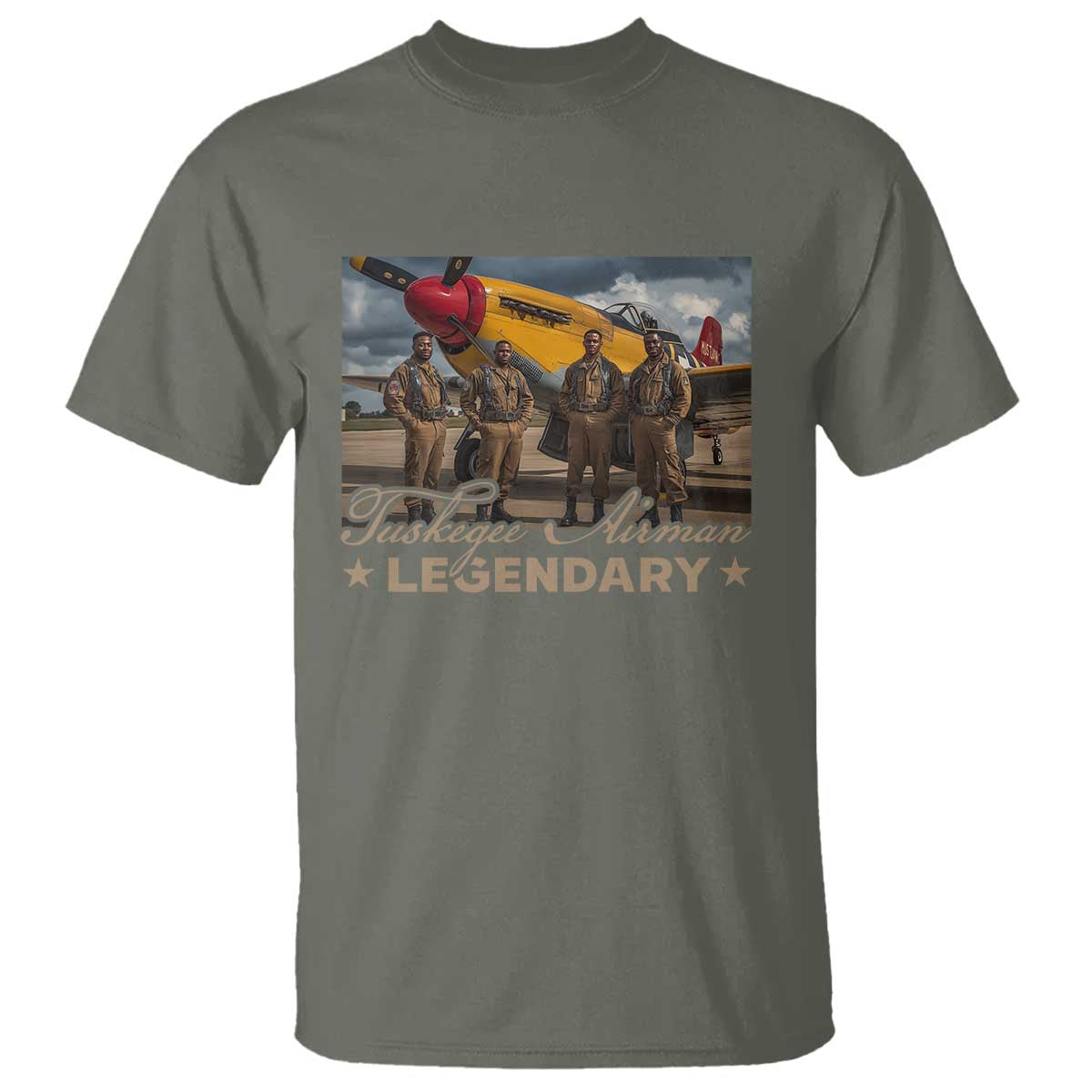 Tuskegee Airman T Shirt Legendary US Pilots Black History