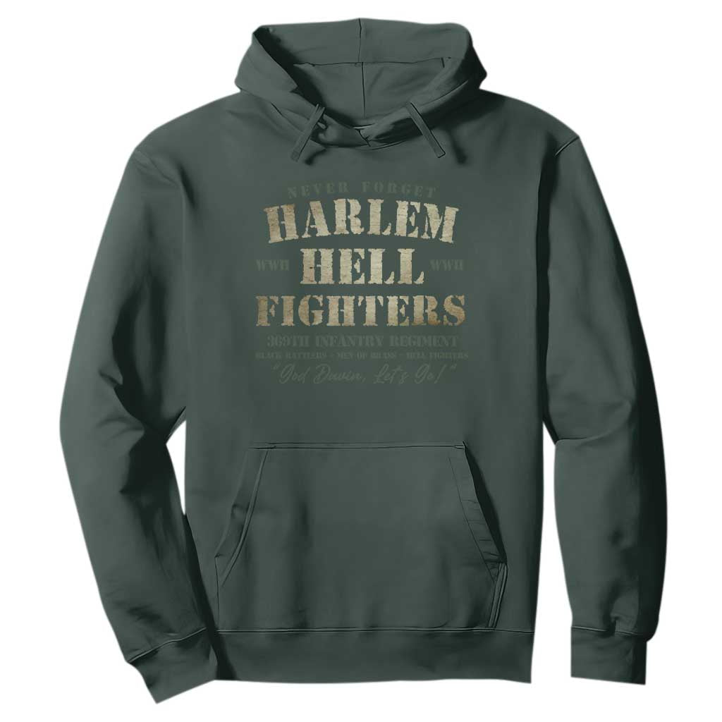 Harlem Hellfighters Hoodie African American Black History Military Soldiers