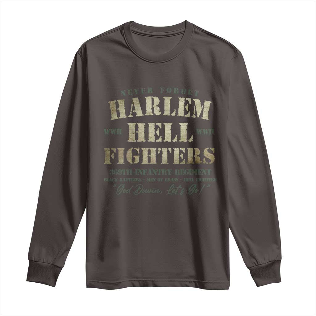 Harlem Hellfighters Long Sleeve Shirt African American Black History Military Soldiers