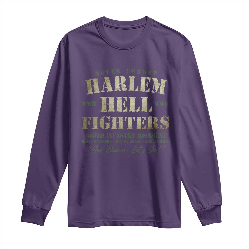 Harlem Hellfighters Long Sleeve Shirt African American Black History Military Soldiers