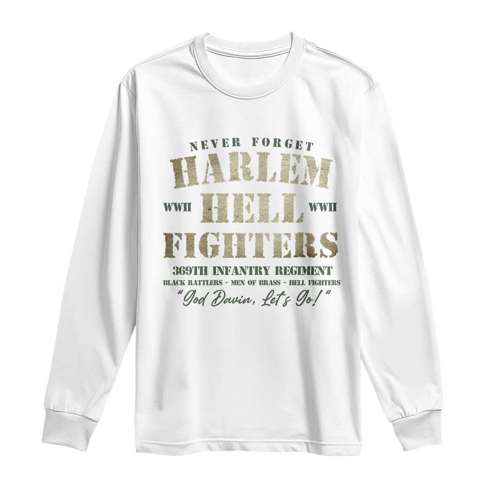 Harlem Hellfighters Long Sleeve Shirt African American Black History Military Soldiers