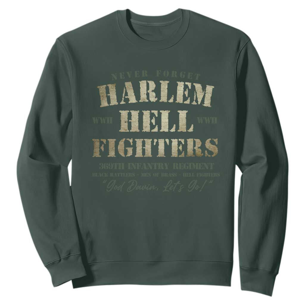Harlem Hellfighters Sweatshirt African American Black History Military Soldiers