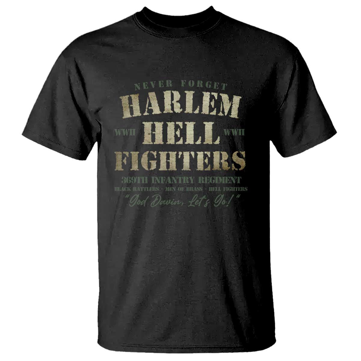 Harlem Hellfighters T Shirt African American Black History Military Soldiers