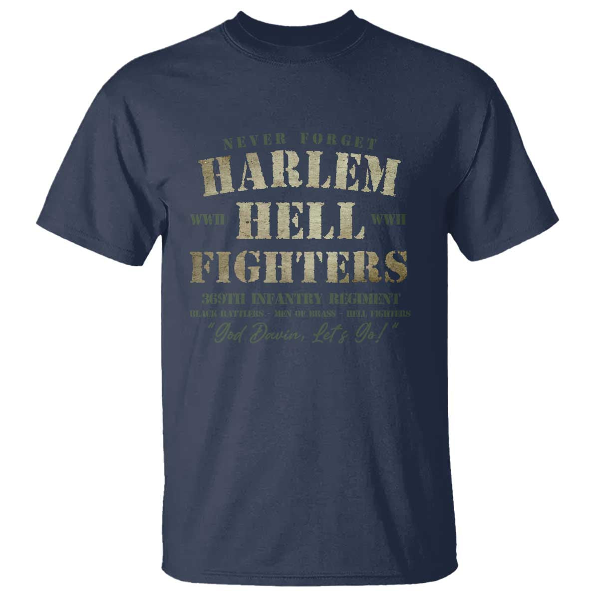 Harlem Hellfighters T Shirt African American Black History Military Soldiers