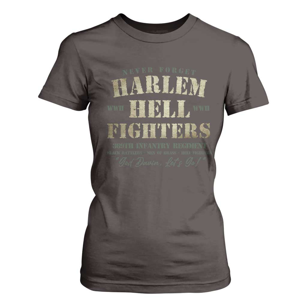 Harlem Hellfighters T Shirt For Women African American Black History Military Soldiers