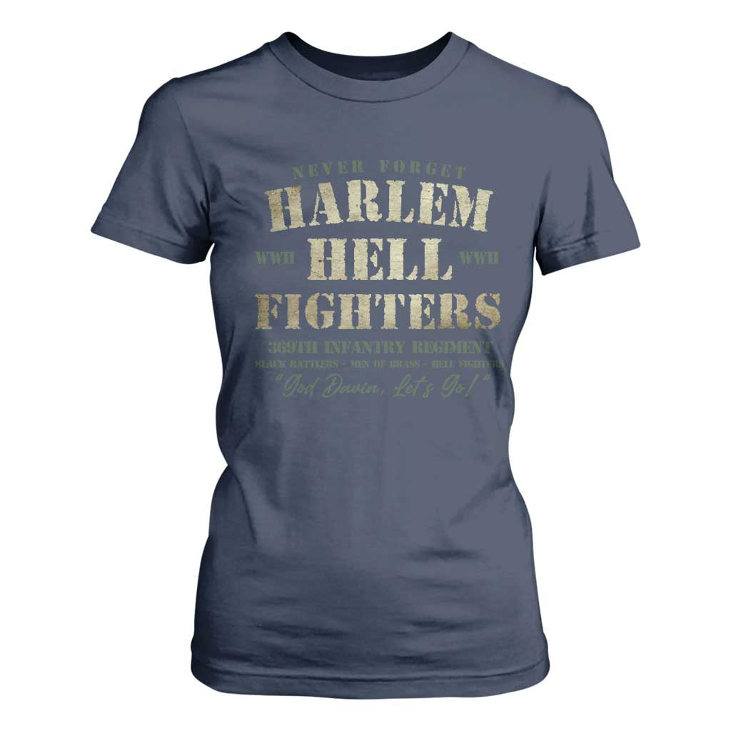 Harlem Hellfighters T Shirt For Women African American Black History Military Soldiers