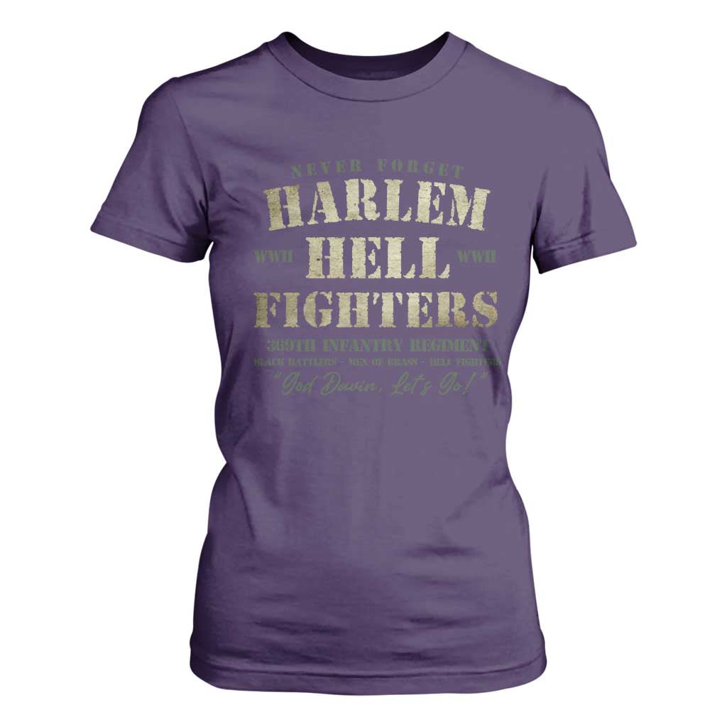 Harlem Hellfighters T Shirt For Women African American Black History Military Soldiers