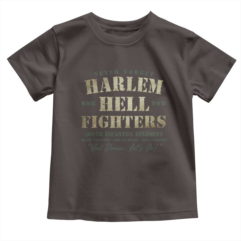 Harlem Hellfighters Toddler T Shirt African American Black History Military Soldiers