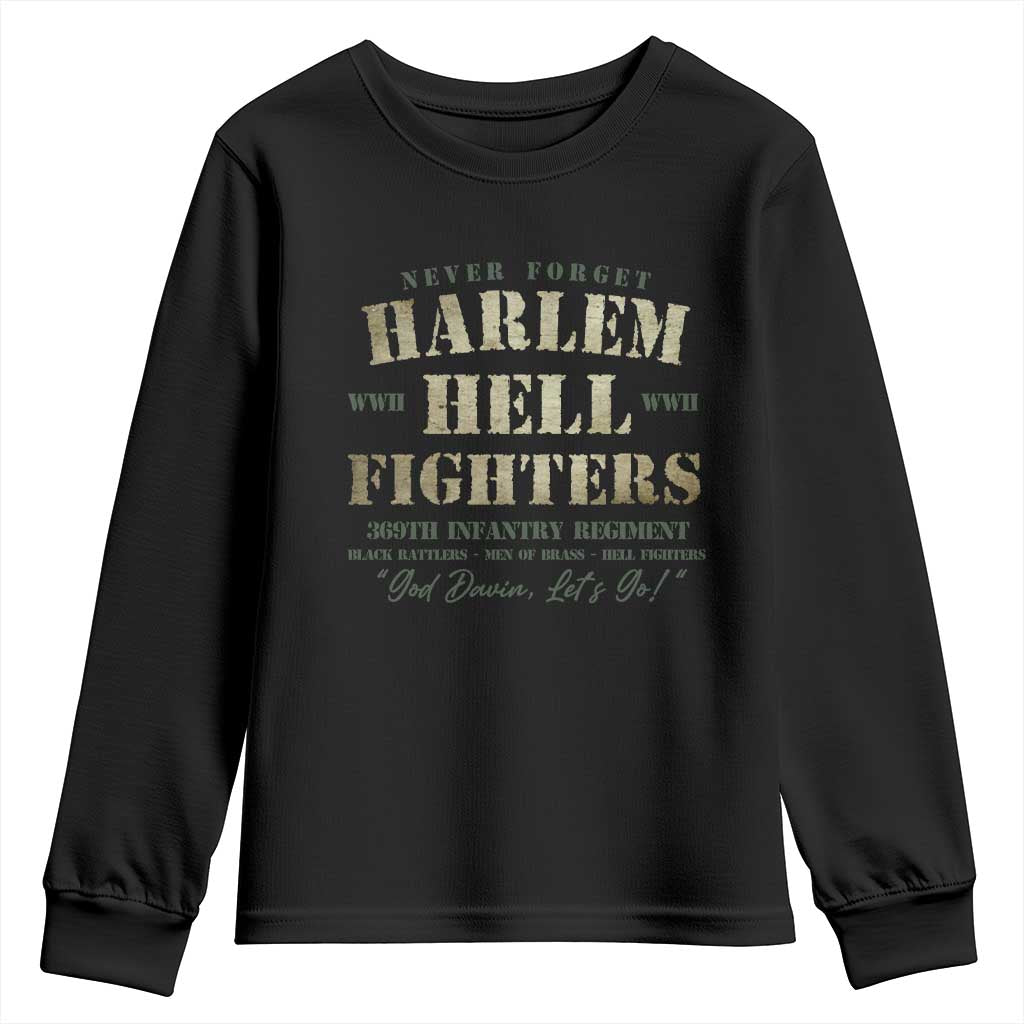 Harlem Hellfighters Youth Sweatshirt African American Black History Military Soldiers