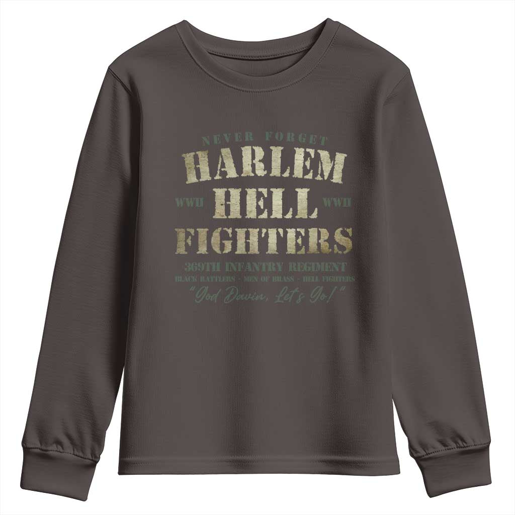 Harlem Hellfighters Youth Sweatshirt African American Black History Military Soldiers