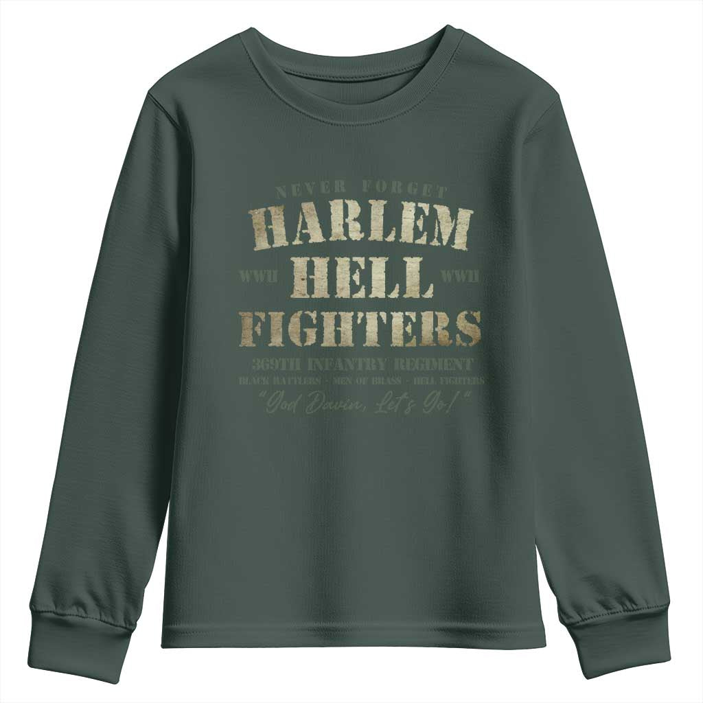 Harlem Hellfighters Youth Sweatshirt African American Black History Military Soldiers