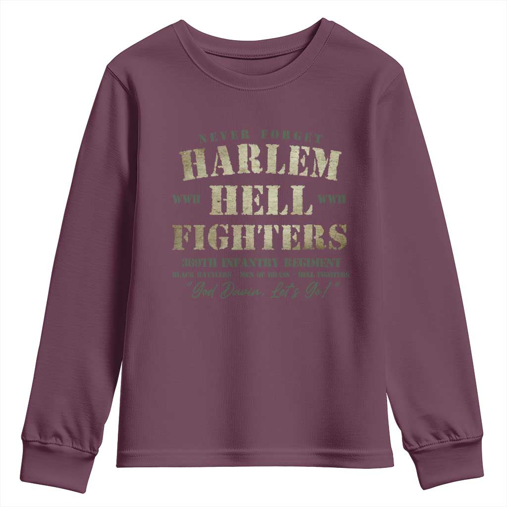 Harlem Hellfighters Youth Sweatshirt African American Black History Military Soldiers