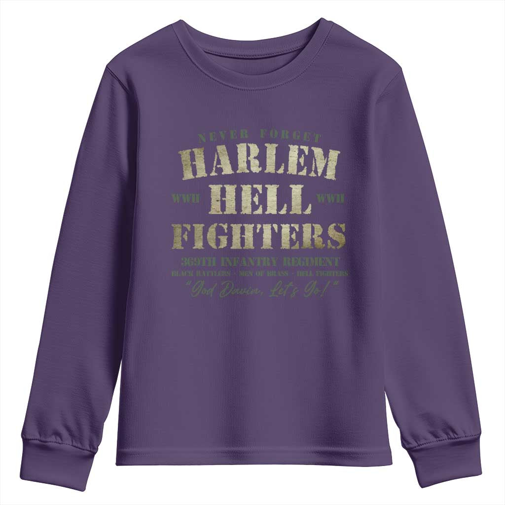 Harlem Hellfighters Youth Sweatshirt African American Black History Military Soldiers