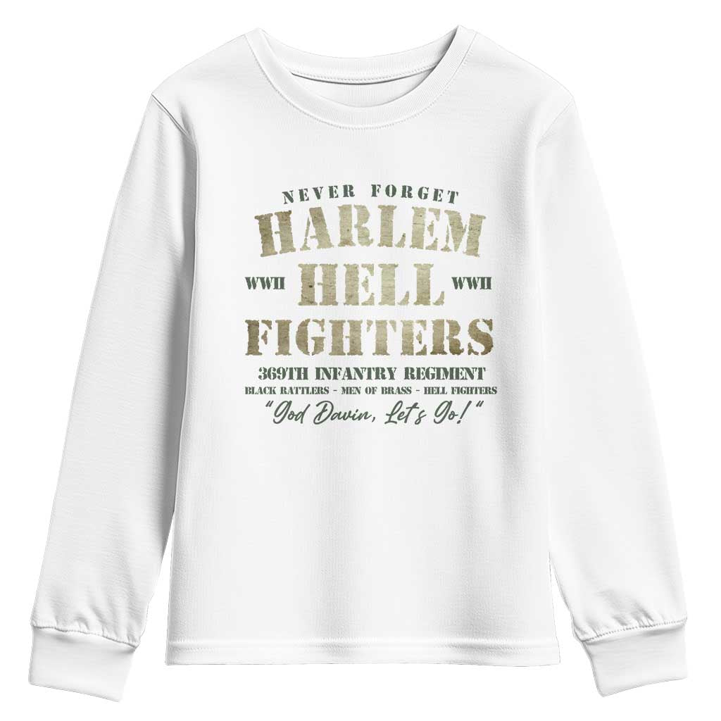 Harlem Hellfighters Youth Sweatshirt African American Black History Military Soldiers