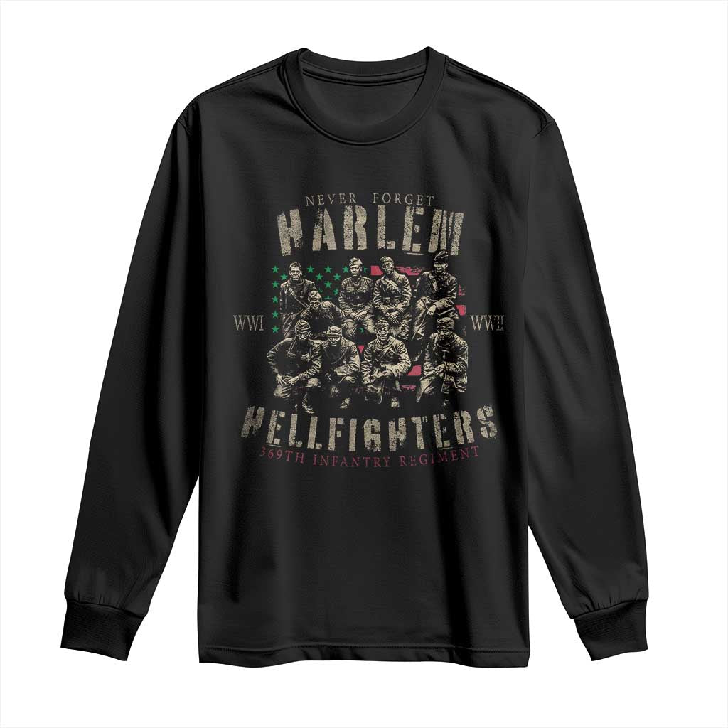 Harlem Hellfighters Long Sleeve Shirt American Military Soldiers Black History