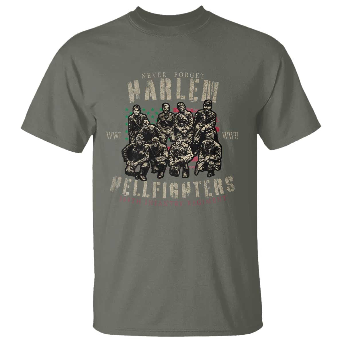 Harlem Hellfighters T Shirt American Military Soldiers Black History