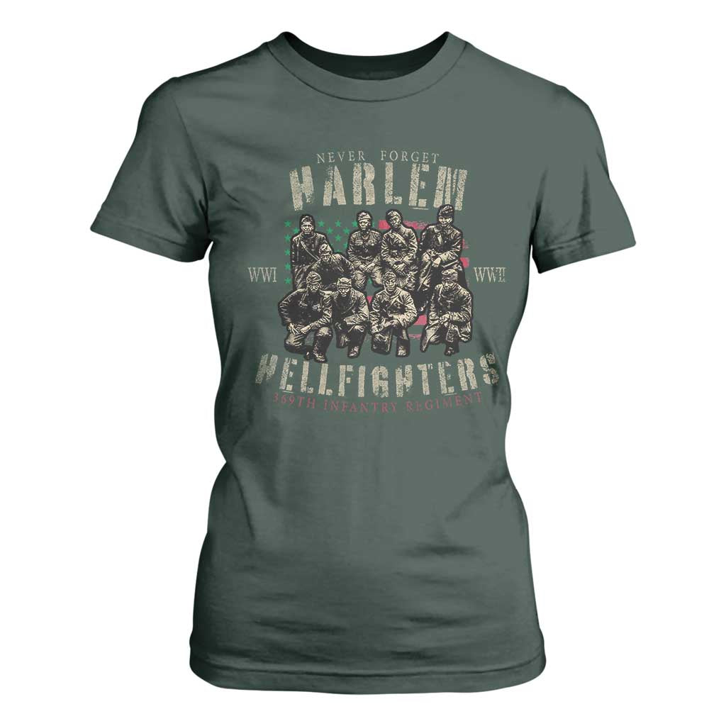 Harlem Hellfighters T Shirt For Women American Military Soldiers Black History