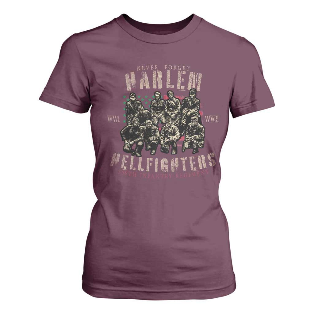Harlem Hellfighters T Shirt For Women American Military Soldiers Black History