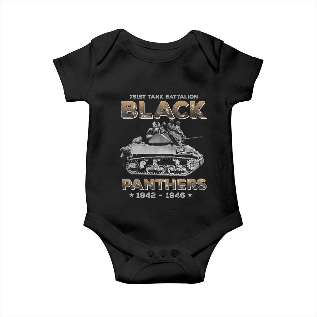 761st Tank Battalion Tribute Baby Onesie Black Panther Party History