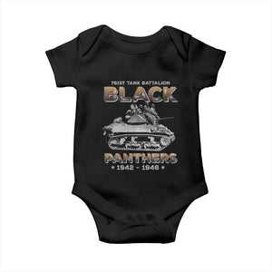761st Tank Battalion Tribute Baby Onesie Black Panther Party History