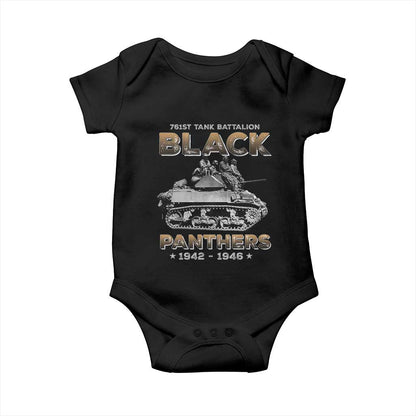761st Tank Battalion Tribute Baby Onesie Black Panther Party History