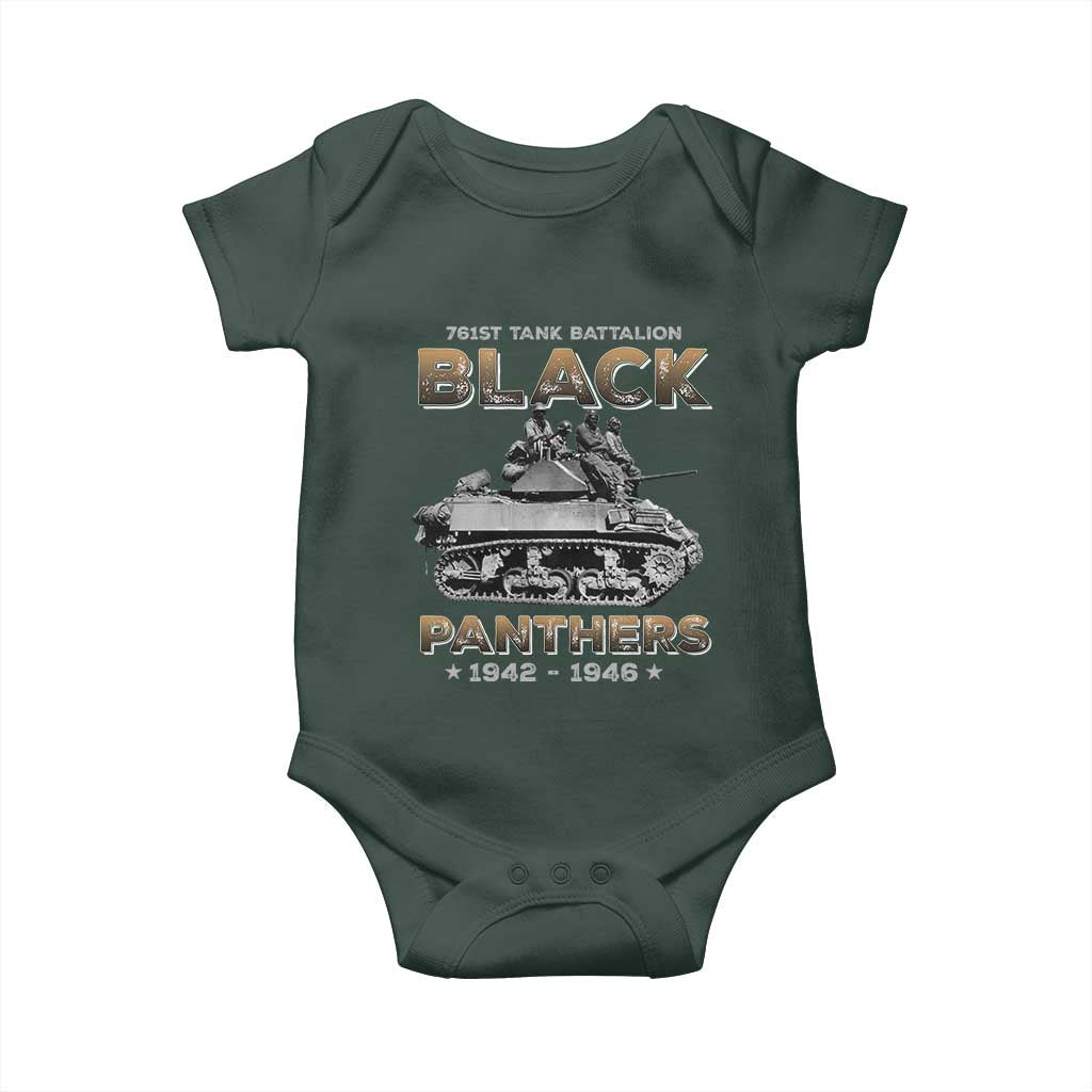 761st Tank Battalion Tribute Baby Onesie Black Panther Party History