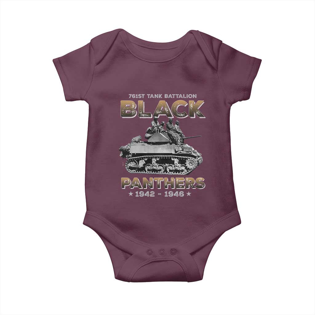 761st Tank Battalion Tribute Baby Onesie Black Panther Party History