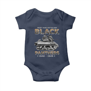 761st Tank Battalion Tribute Baby Onesie Black Panther Party History