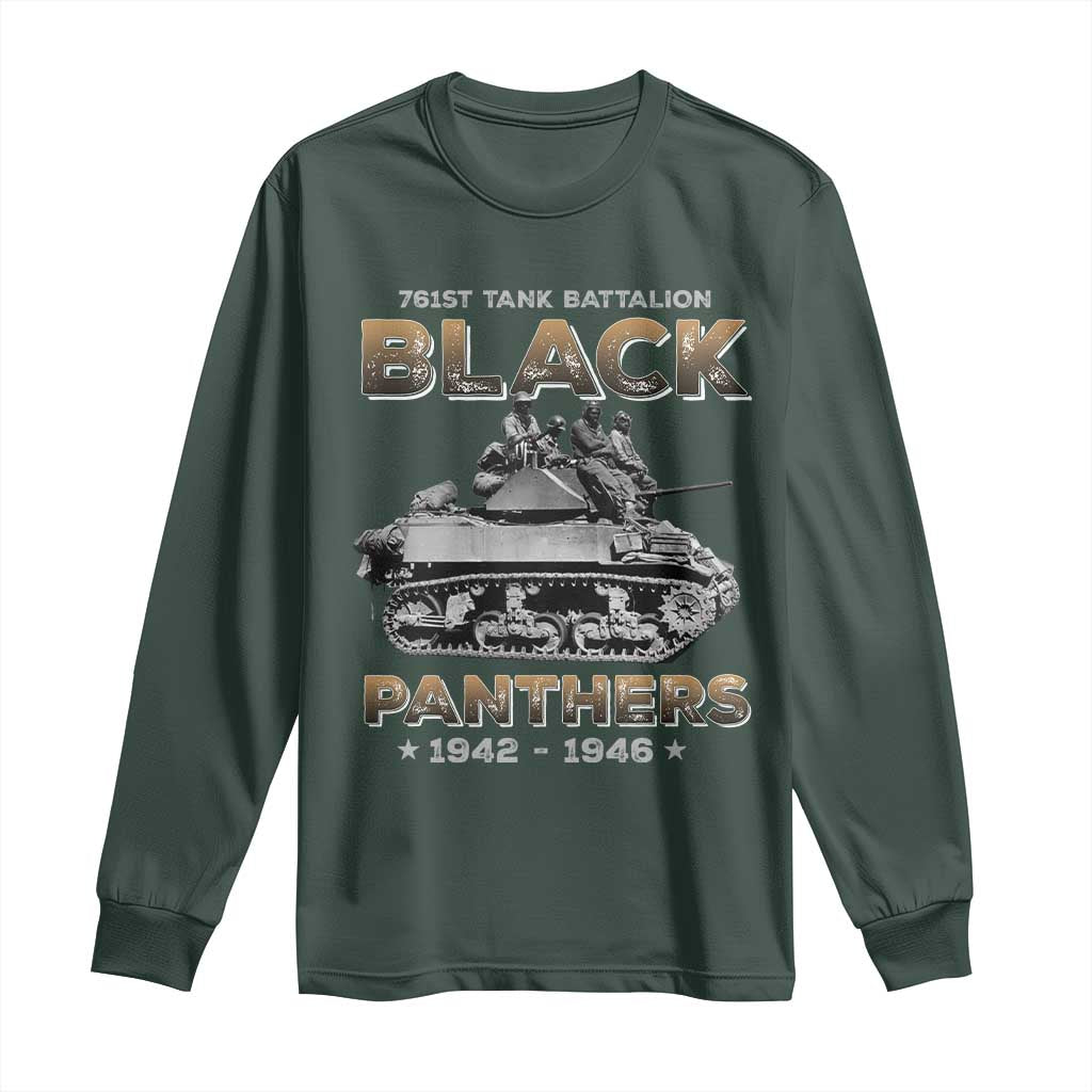 761st Tank Battalion Tribute Long Sleeve Shirt Black Panther Party History
