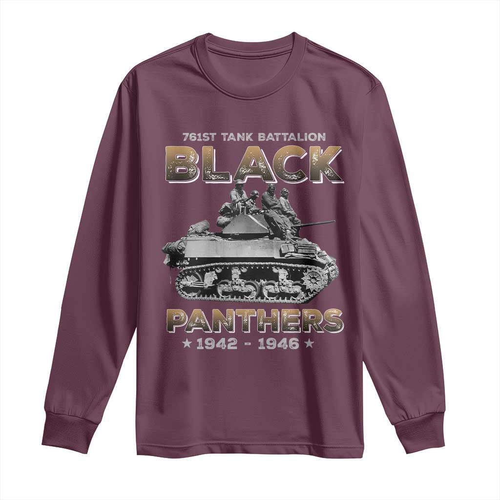 761st Tank Battalion Tribute Long Sleeve Shirt Black Panther Party History