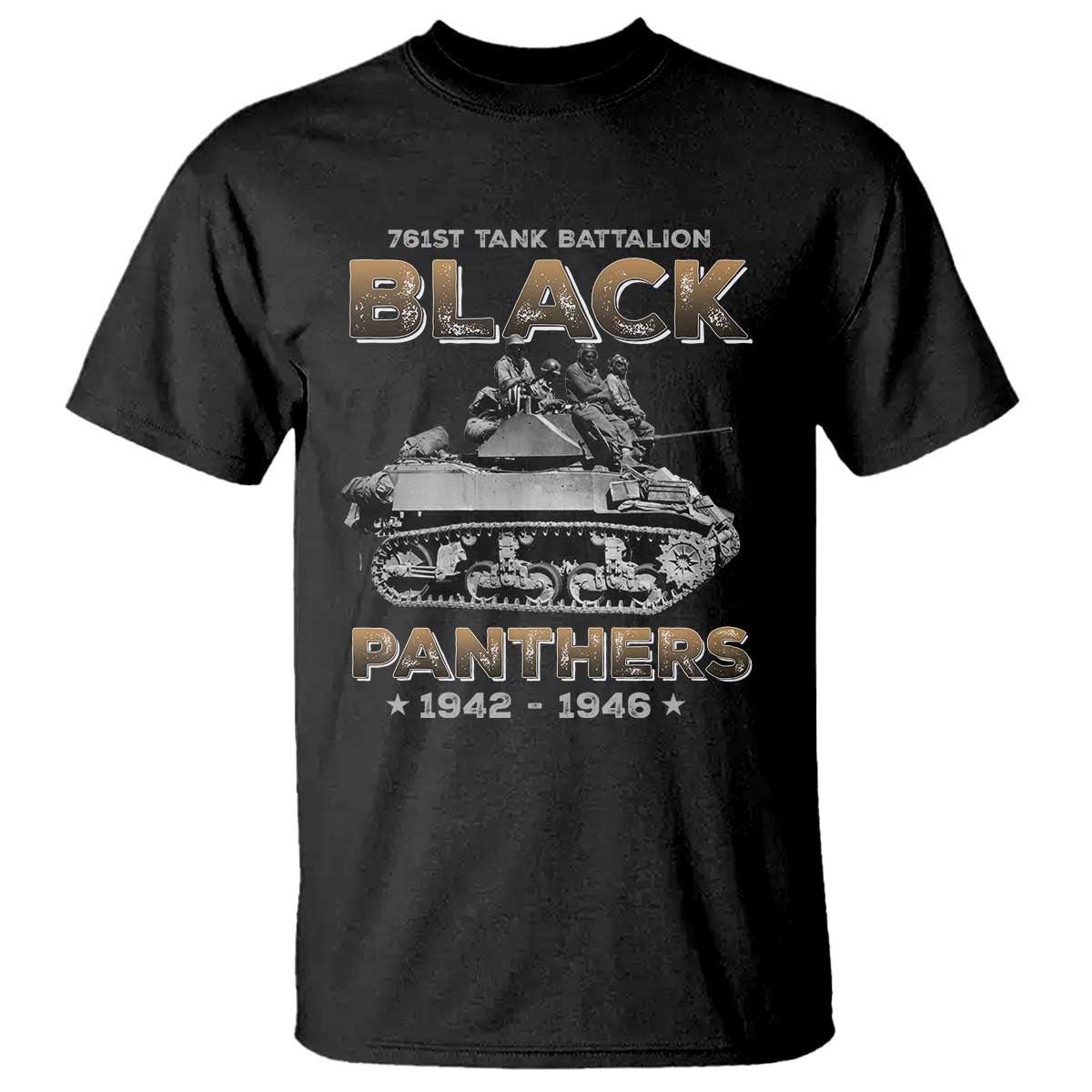 761st Tank Battalion Tribute T Shirt Black Panther Party History