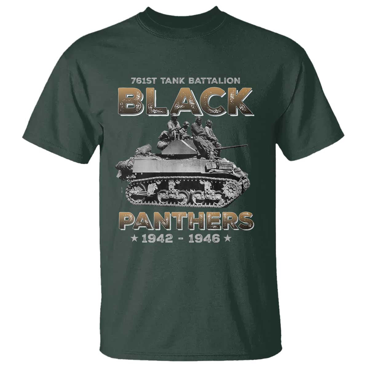 761st Tank Battalion Tribute T Shirt Black Panther Party History