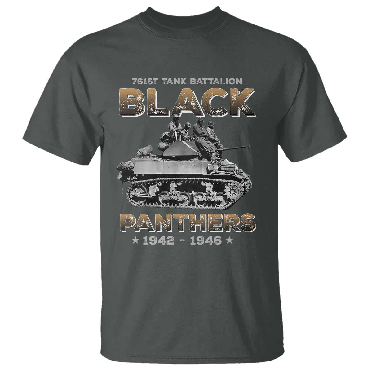 761st Tank Battalion Tribute T Shirt Black Panther Party History
