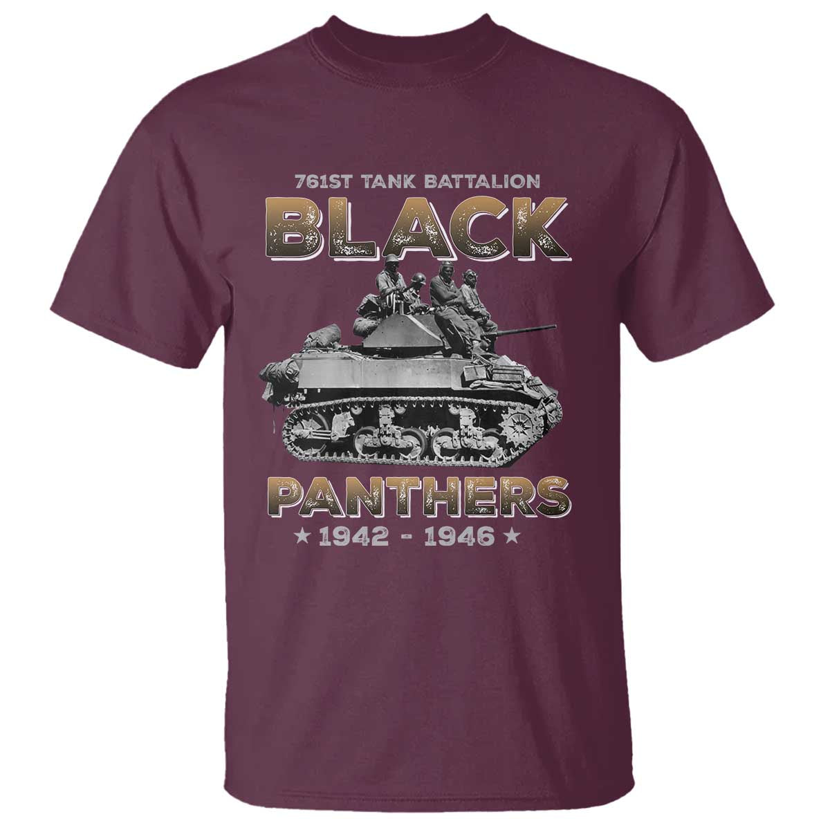 761st Tank Battalion Tribute T Shirt Black Panther Party History
