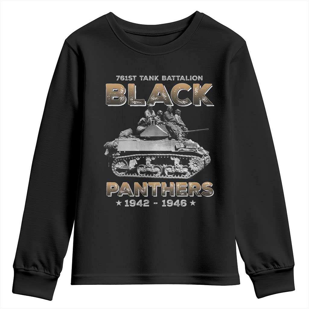 761st Tank Battalion Tribute Youth Sweatshirt Black Panther Party History