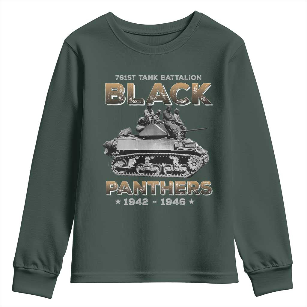 761st Tank Battalion Tribute Youth Sweatshirt Black Panther Party History