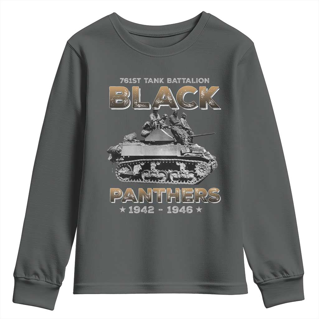 761st Tank Battalion Tribute Youth Sweatshirt Black Panther Party History