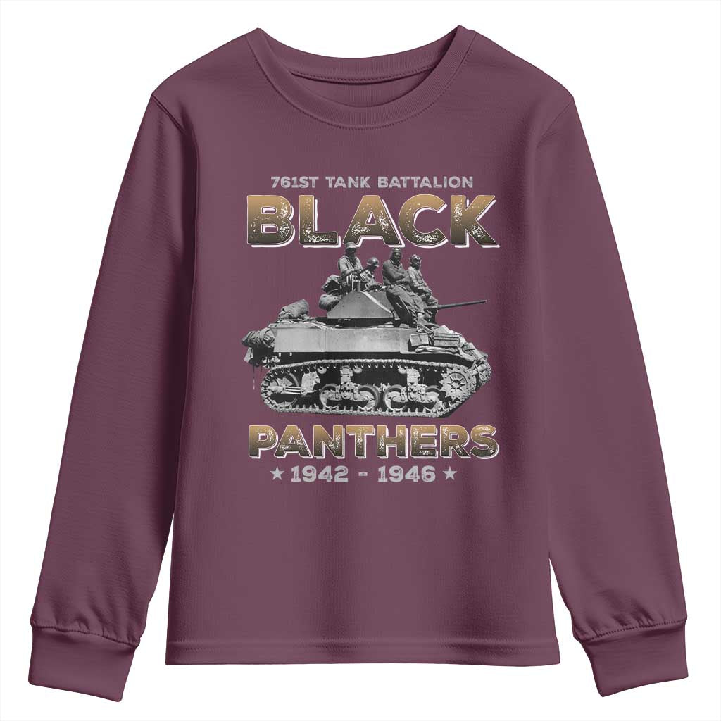 761st Tank Battalion Tribute Youth Sweatshirt Black Panther Party History