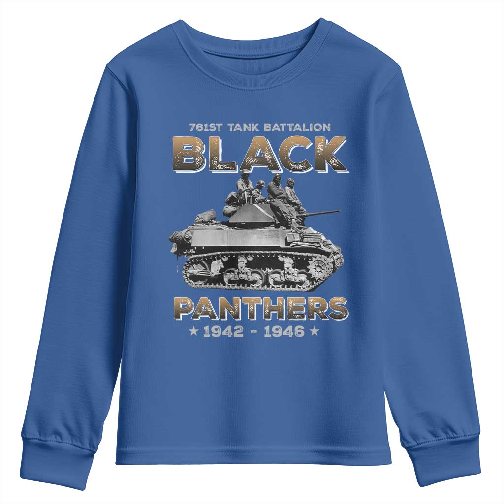 761st Tank Battalion Tribute Youth Sweatshirt Black Panther Party History