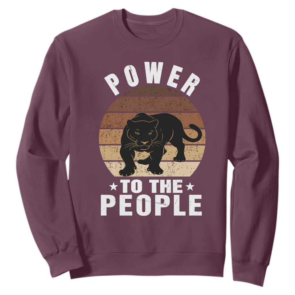 Black Panther Party Sweatshirt Power To The People Black History