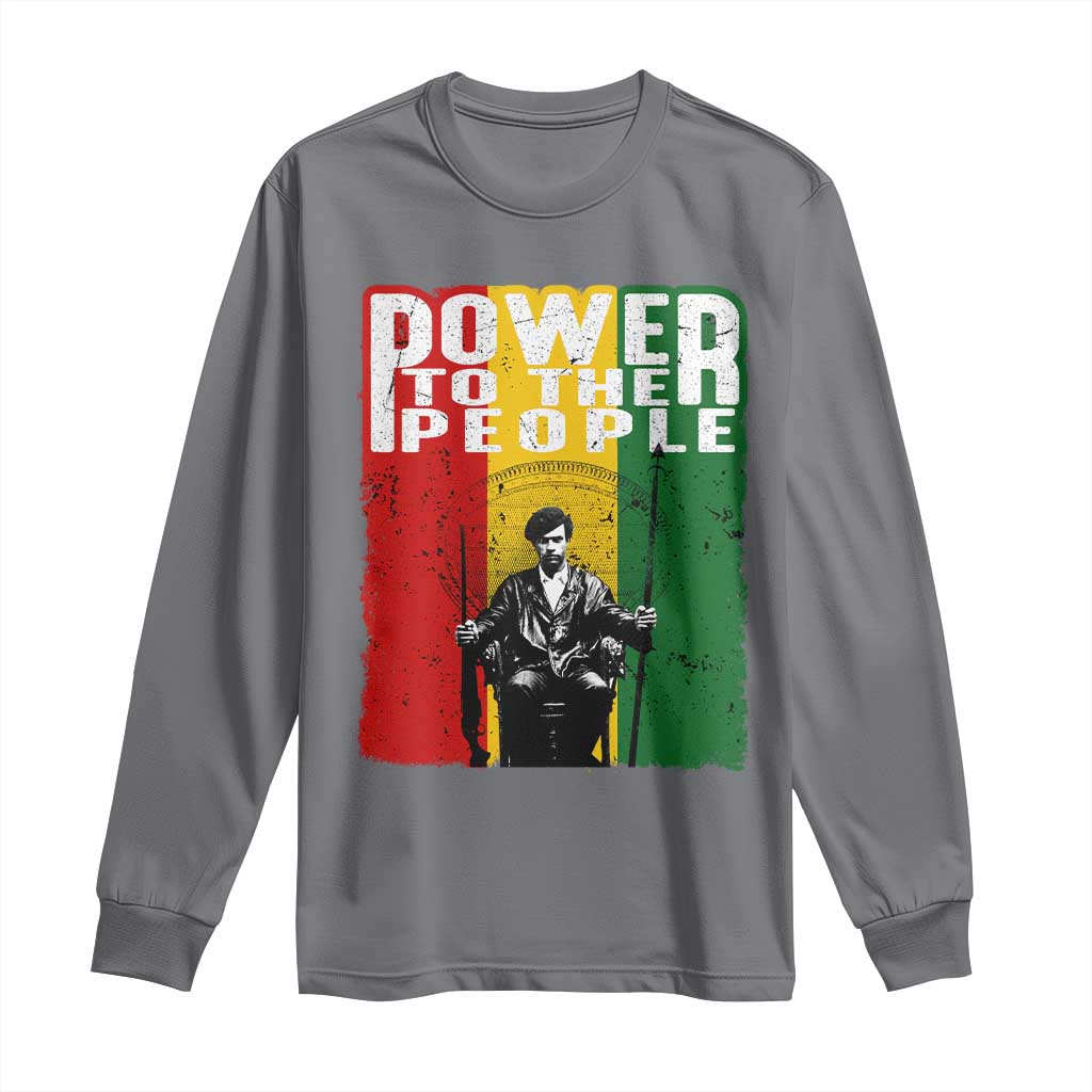 Black Panther Party Huey P. Newton Long Sleeve Shirt Power To The People