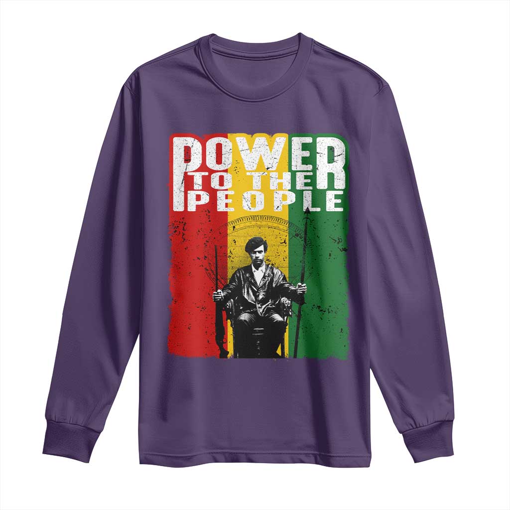 Black Panther Party Huey P. Newton Long Sleeve Shirt Power To The People