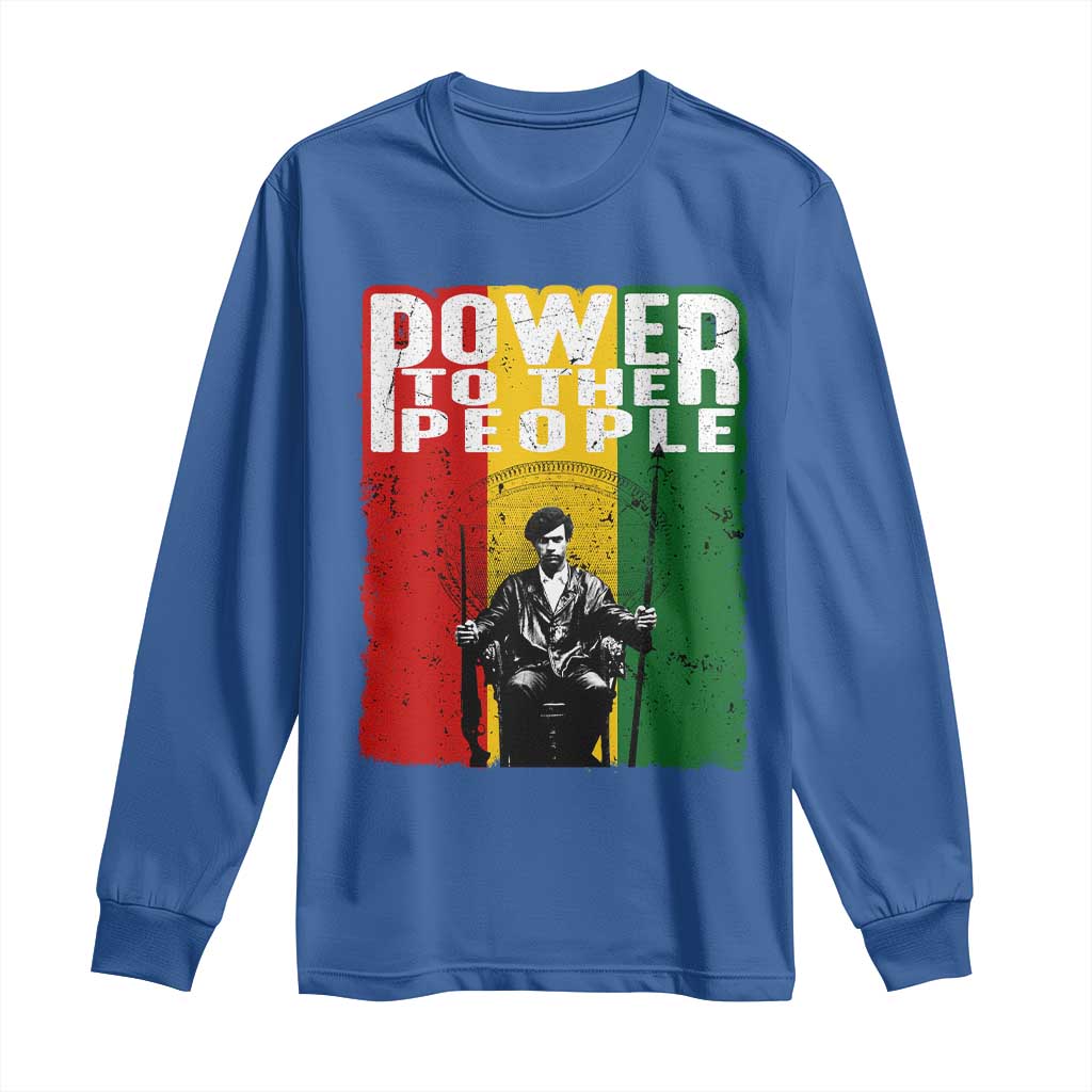 Black Panther Party Huey P. Newton Long Sleeve Shirt Power To The People