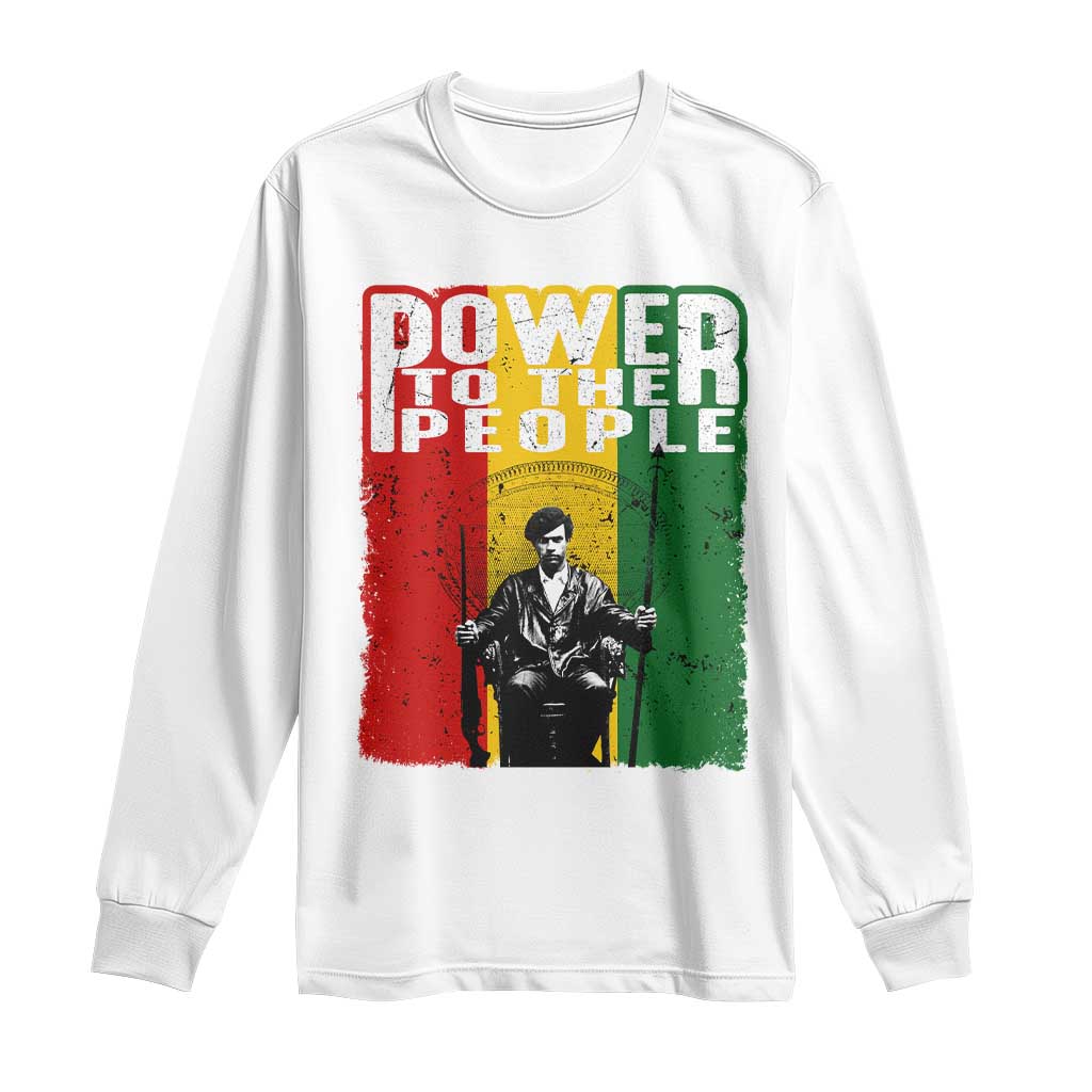 Black Panther Party Huey P. Newton Long Sleeve Shirt Power To The People