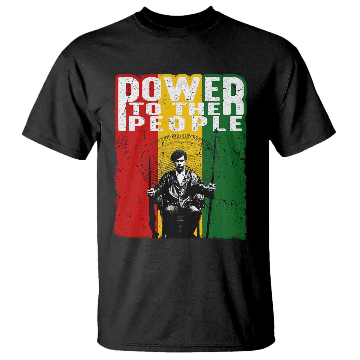 Black Panther Party Huey P. Newton T Shirt Power To The People